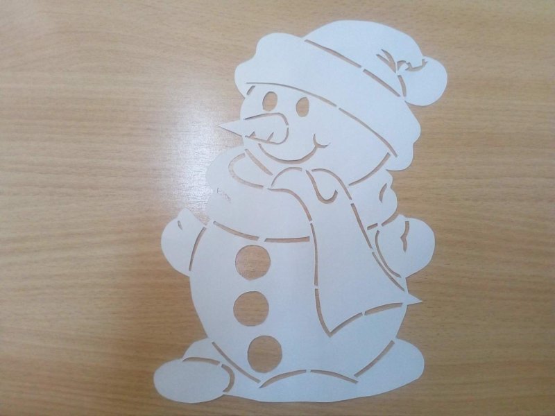 Снеговики на окна к новому году