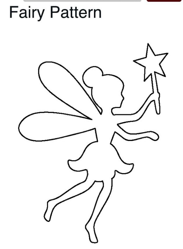Фея трафарет для вырезания