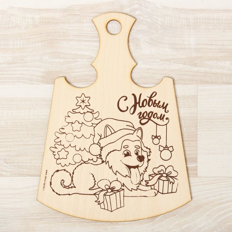 Трафареты новогодние на разделочную доску