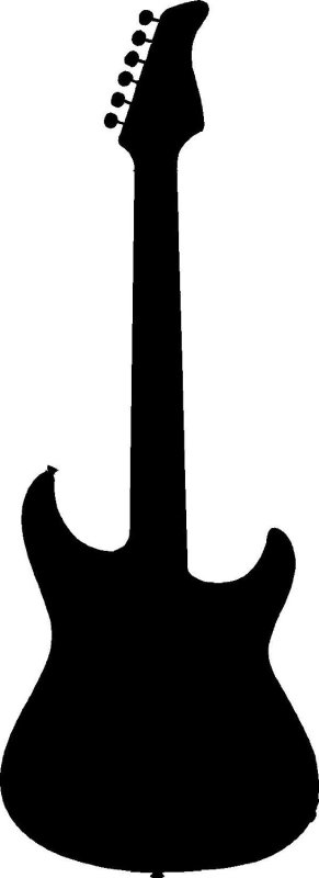Электрогитара трафарет