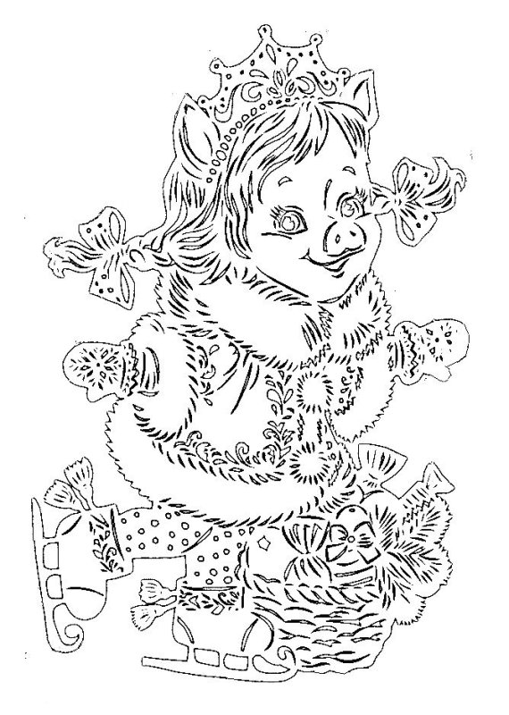 Вытынанки Маша и медведь