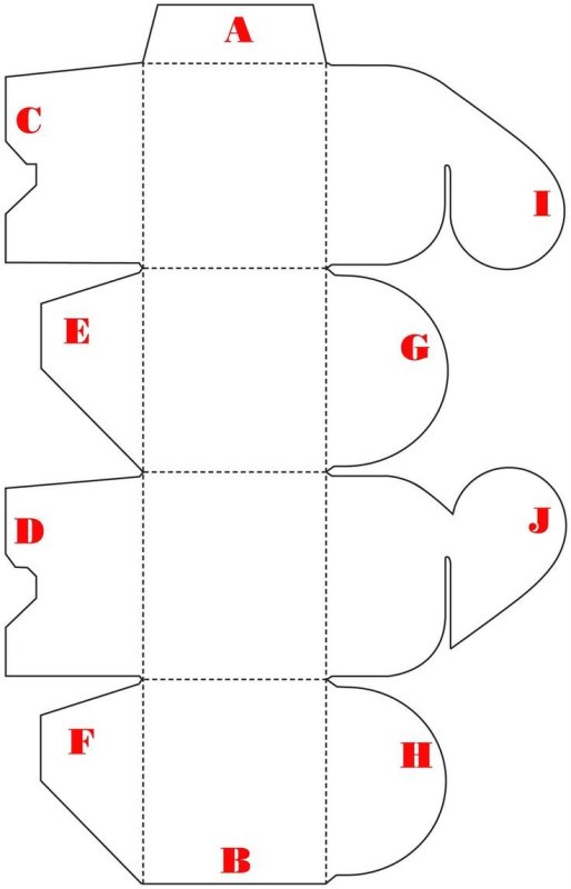 Развертка подарочной коробки