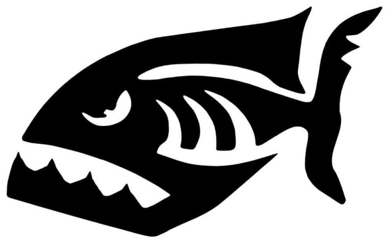 Трафарет рыбы