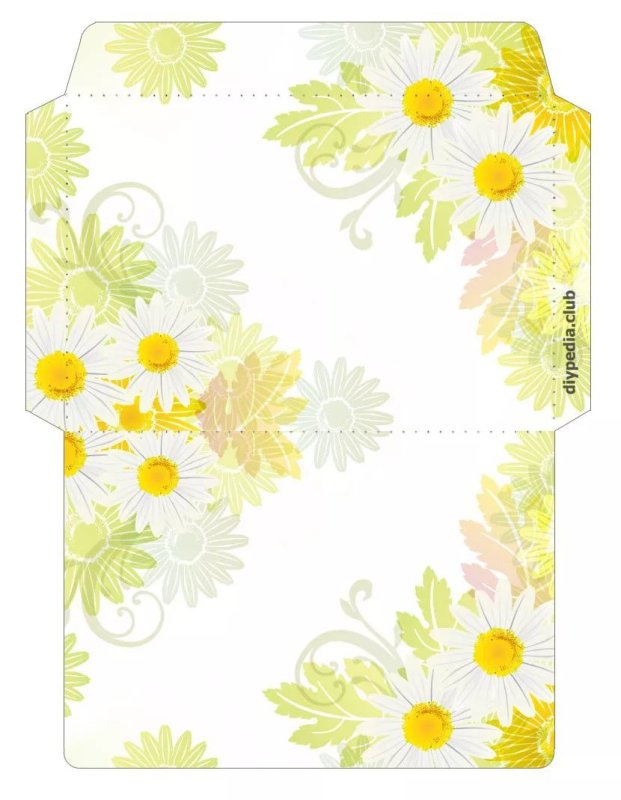 Конверт для денег цветочный