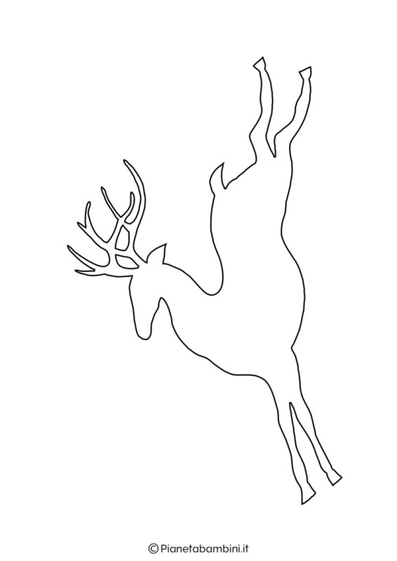 Красивый олень трафарет