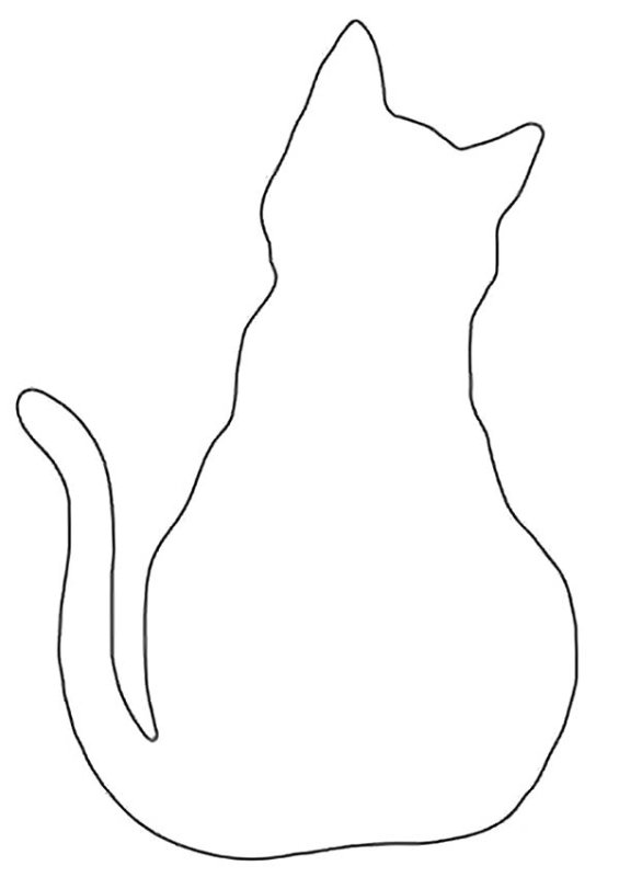 Трафарет котенка для вырезания