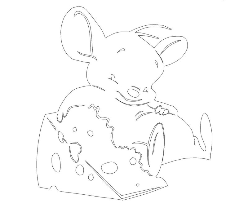 Вытынанка мышка