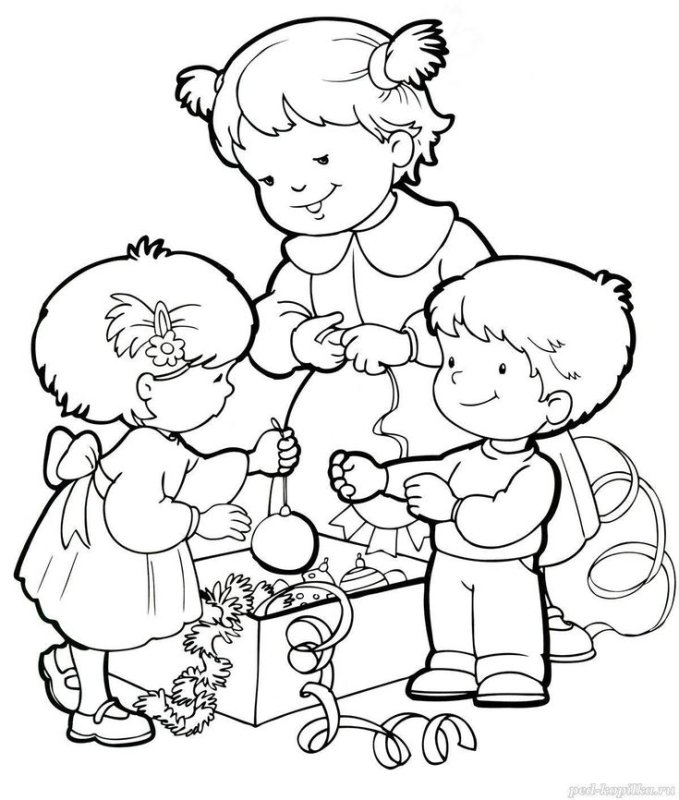 Раскраска воспитатель