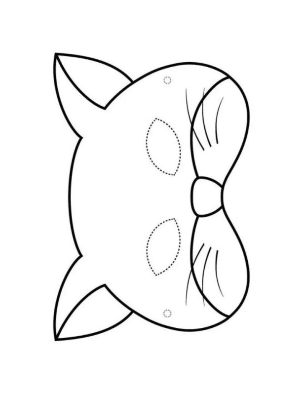 Маска трафарет для детей