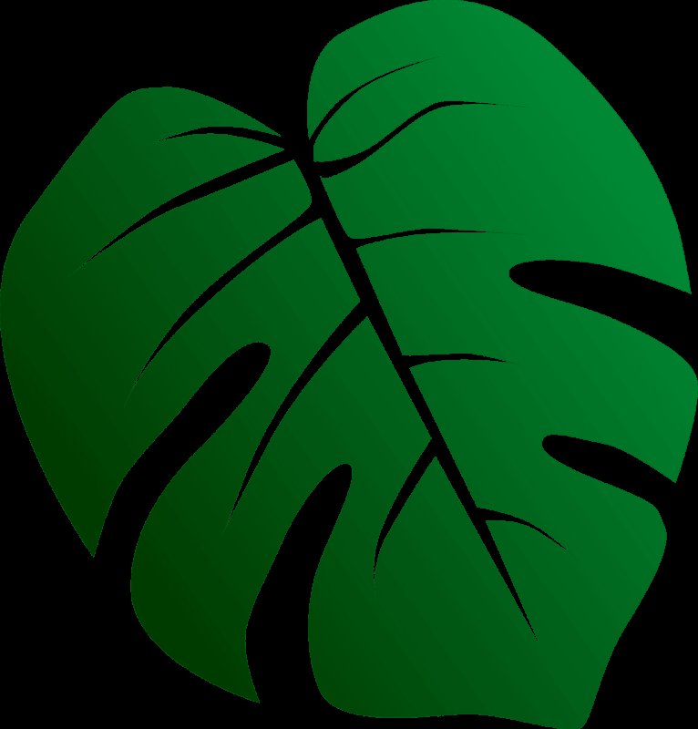 Лист монстеры векторный