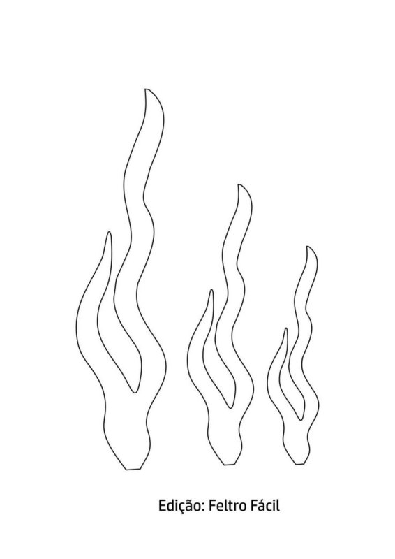 Трафарет водоросли для аппликации