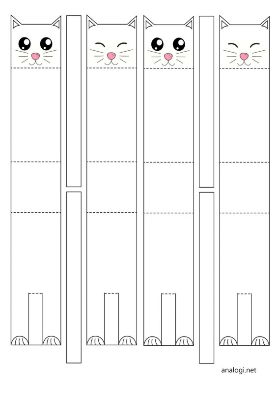 Объемные котики из бумаги