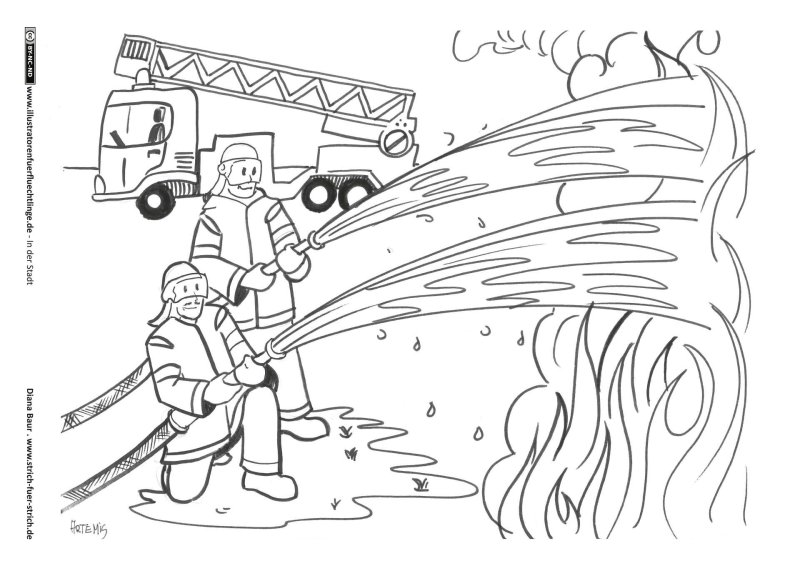 Раскраски на противопожарную тему