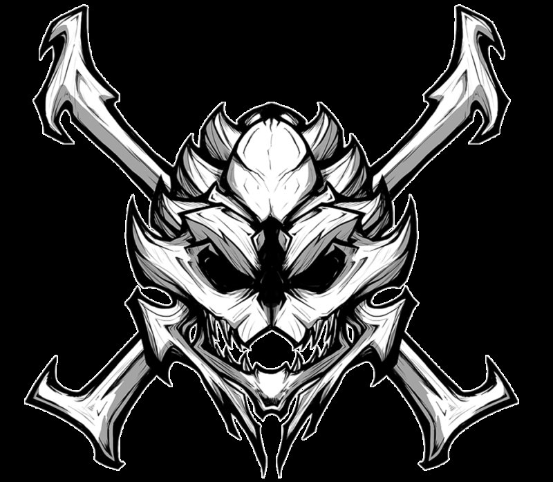 Череп дракона для рисования