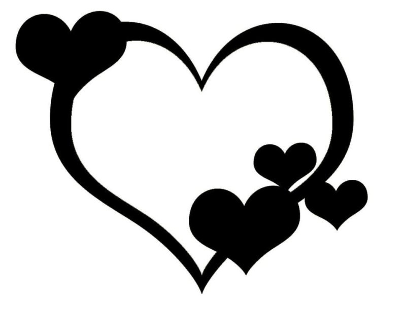 Сердце трафарет