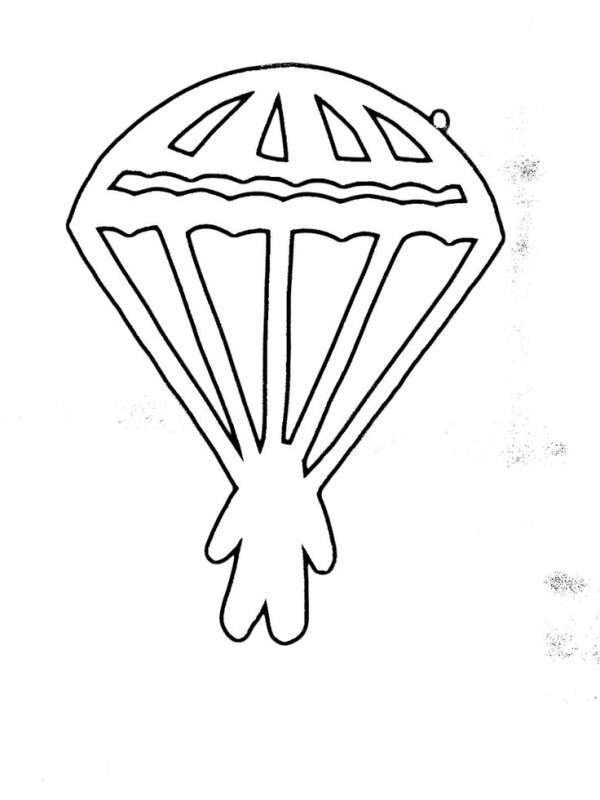 Трафарет на окно парашют