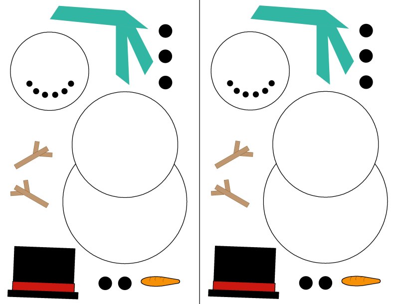 Снеговик шаблон