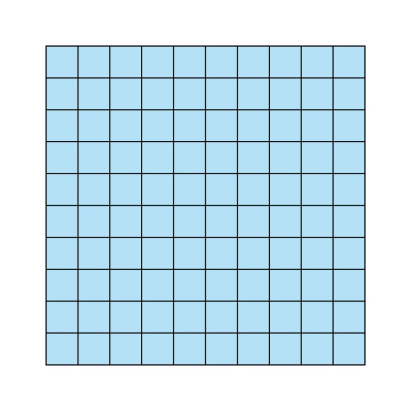 Изготовить палетку 10х10