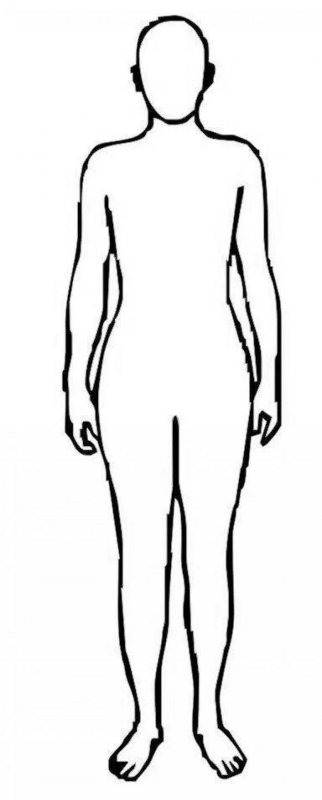 Контуры тела человека в полный рост
