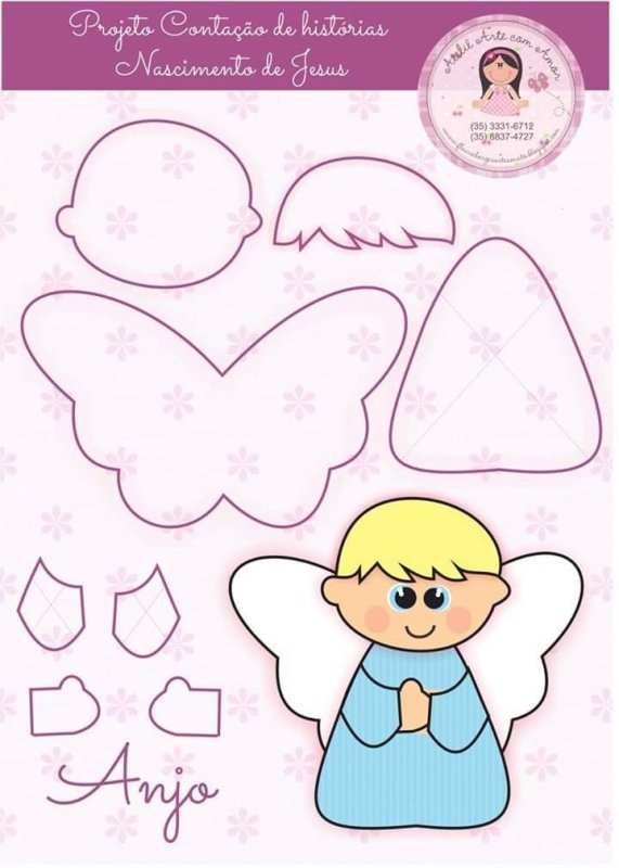 Ангел из фетра выкройка