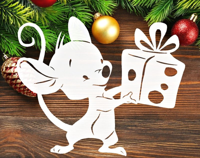 Фигурки для украшения окна к новому году