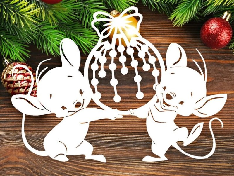 Новогодние шаблоны на окна