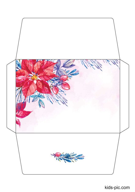 Конверт макет для печати