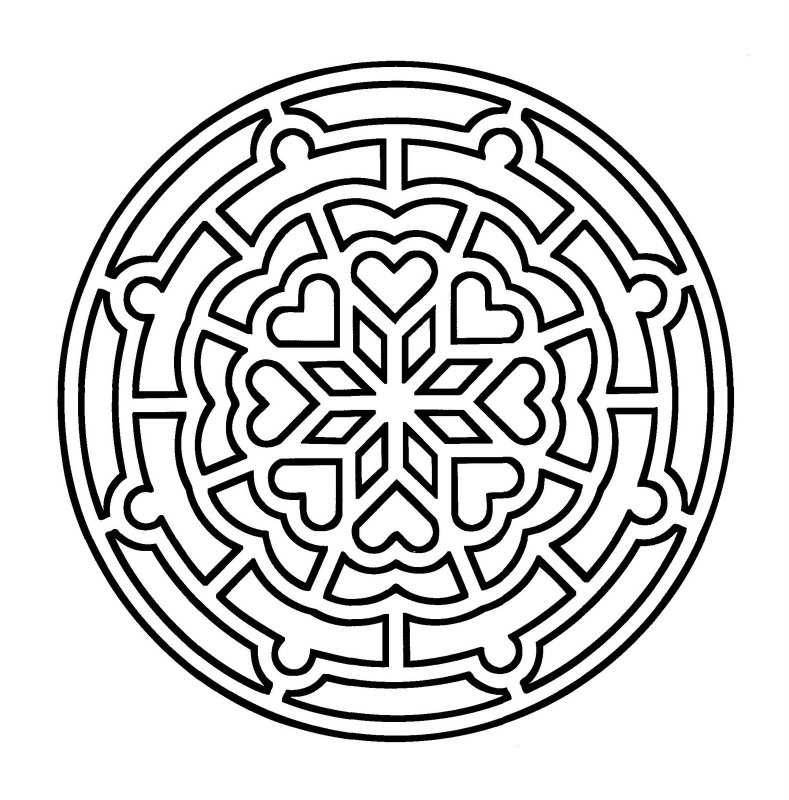 Трафарет круглый узор