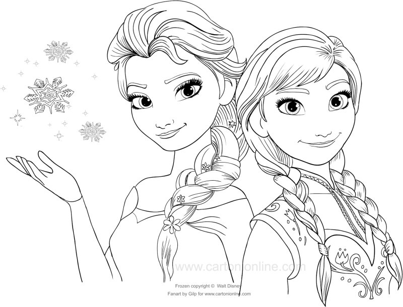 Раскраска Anna Elsa