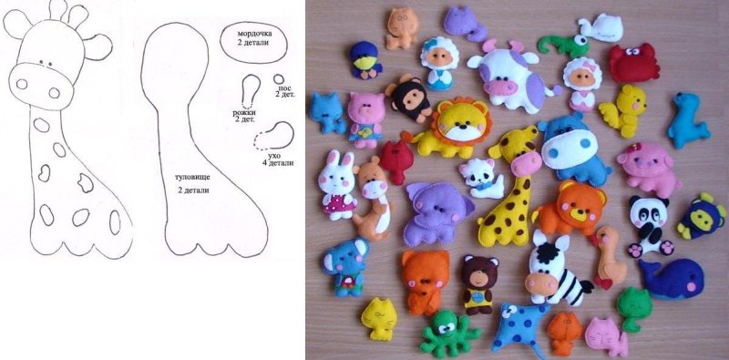 Маленькие игрушки из фетра