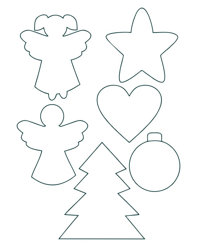 Новогодние фигурки для вырезания