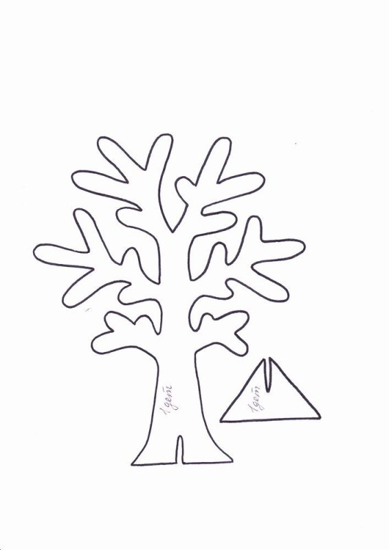 Дерево для вырезания из бумаги