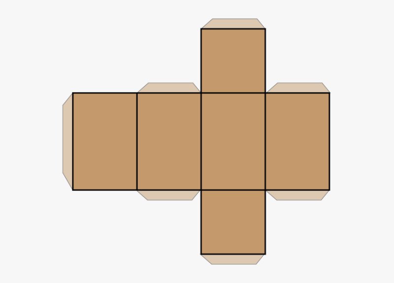 Модель прямоугольного параллелепипеда из бумаги