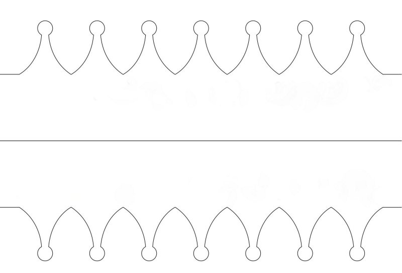 Трафарет короны для торта из мастики