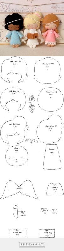 Ангелочки из фетра выкройки