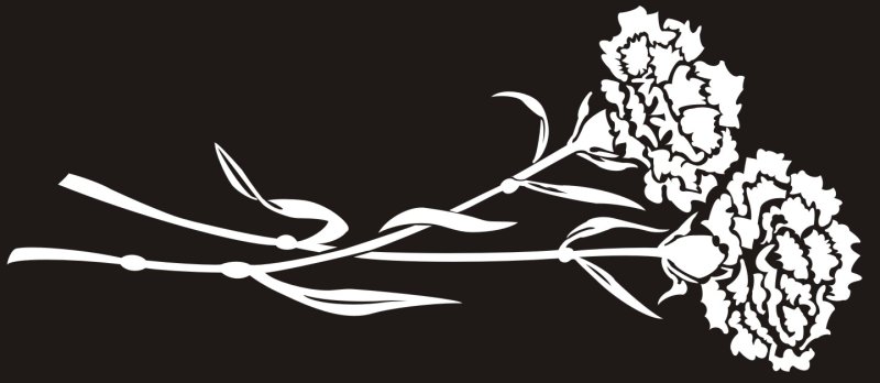 Трафарет гвоздики