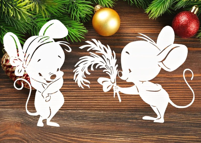 Вытынанки новогодние