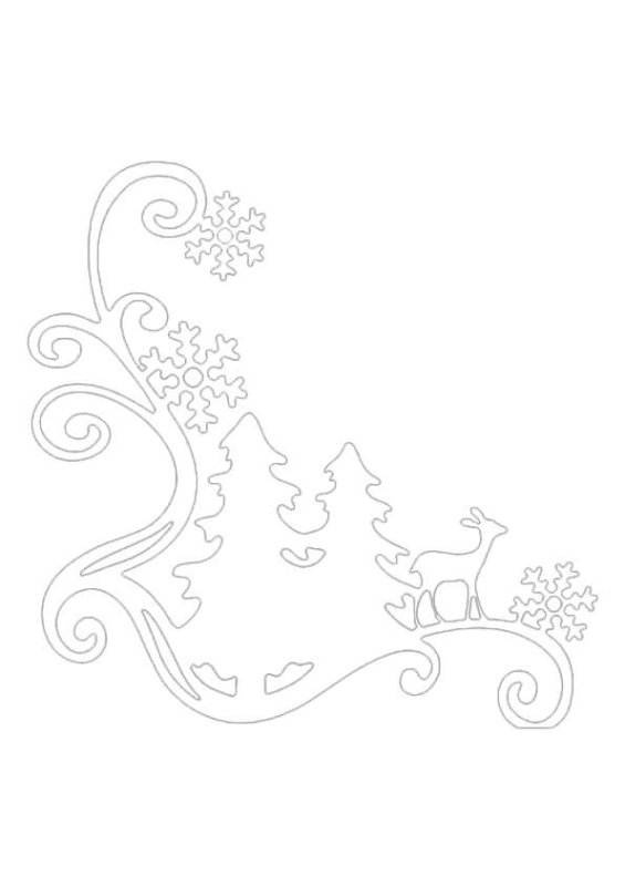 Вытынанки угловые новогодние