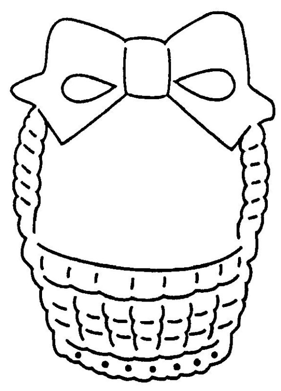 Корзина трафарет для вырезания