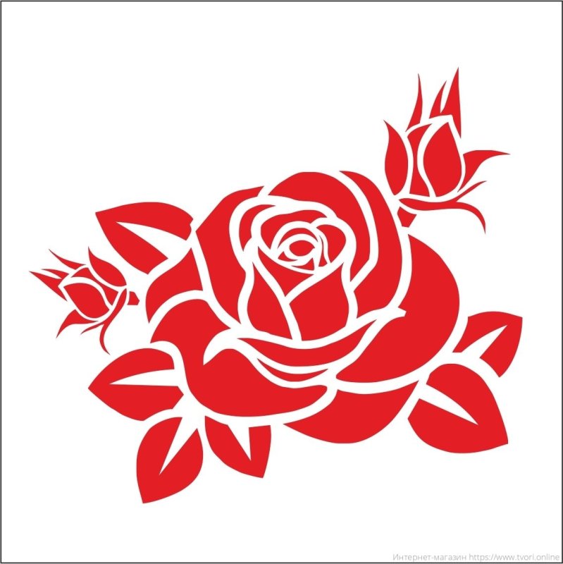 Трафарет «розочки»