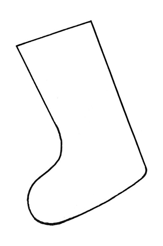 Макет новогоднего носка