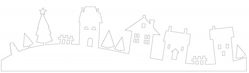 Зимний город из бумаги шаблоны