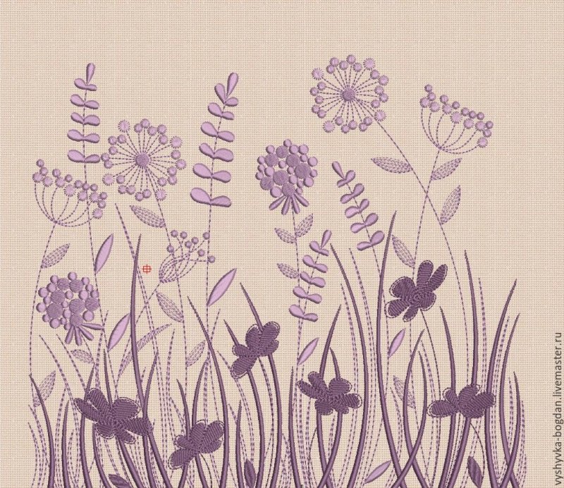 Вышивка полевые травы