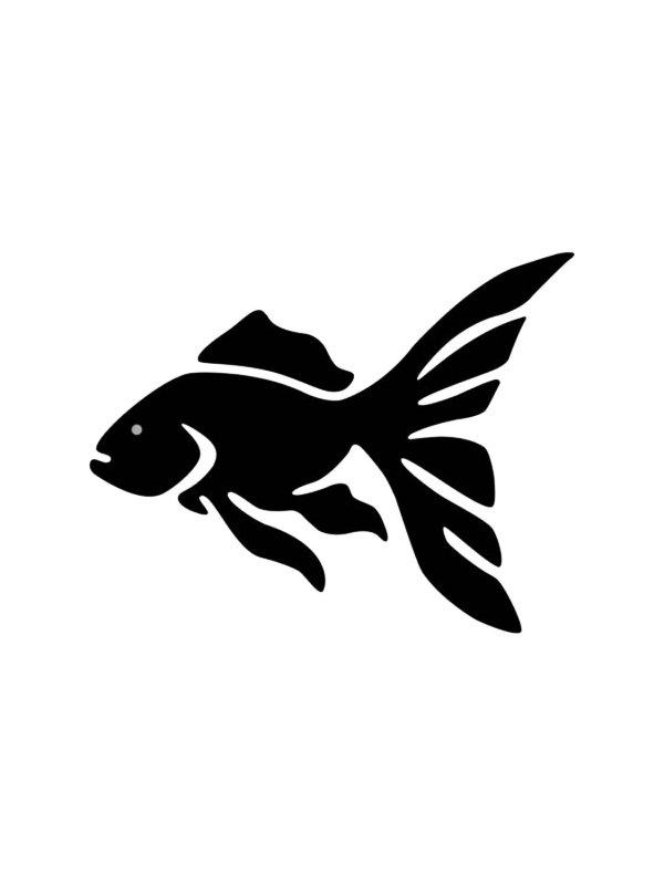 Золотая рыбка трафарет