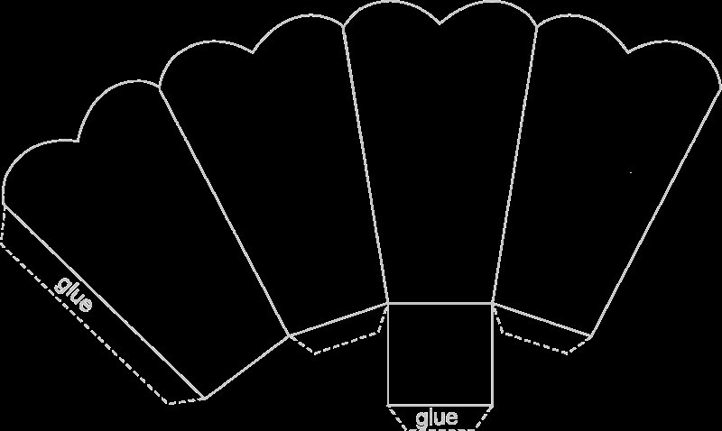 Трафарет коробочки для попкорна