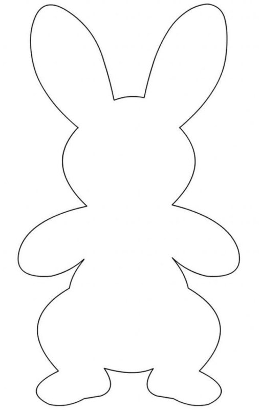 Трафарет зайца для вырезания из бумаги