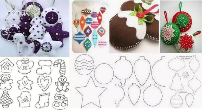 Новогодняя игрукаиз фетра выкройка