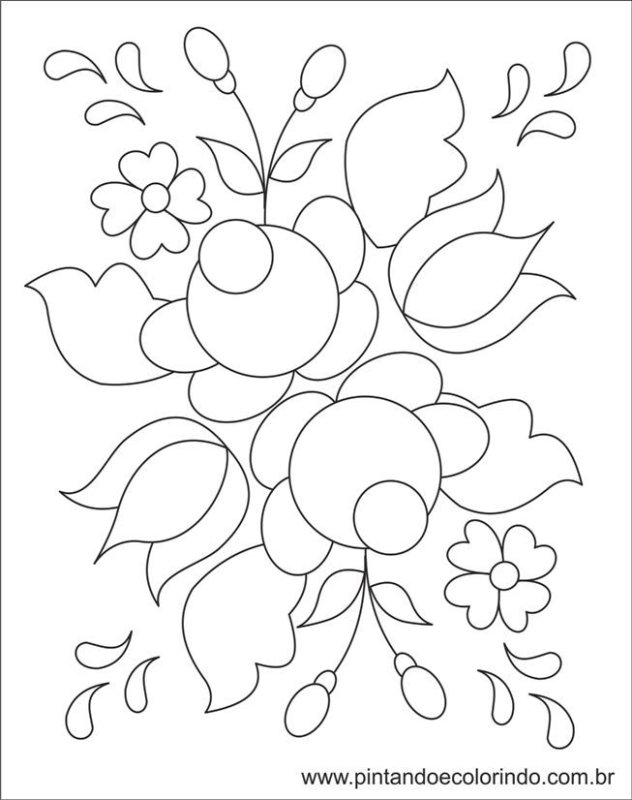 Трафареты для росписи цветы