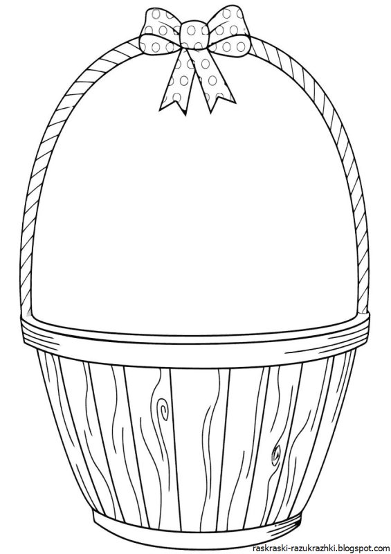 Корзина раскраска для детей
