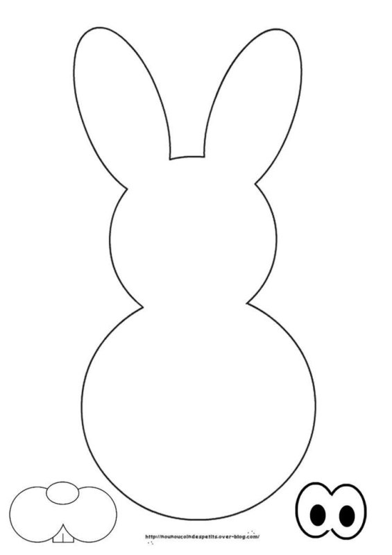 Заяц контур сзади